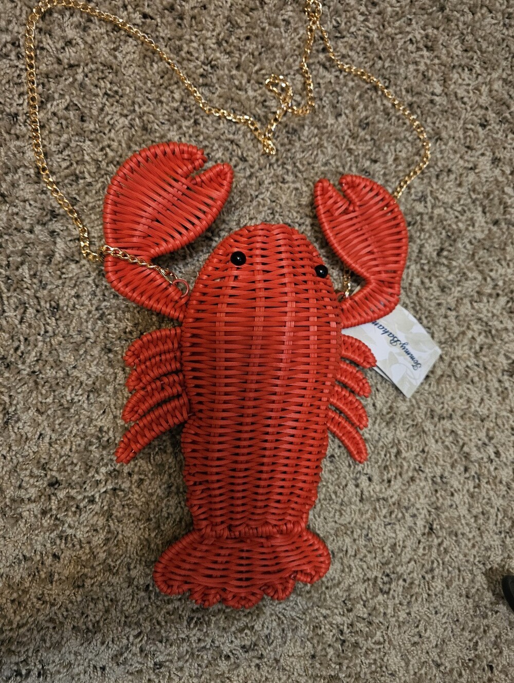 Tommy Bahama Red Lobster Woven Crossbody Bag